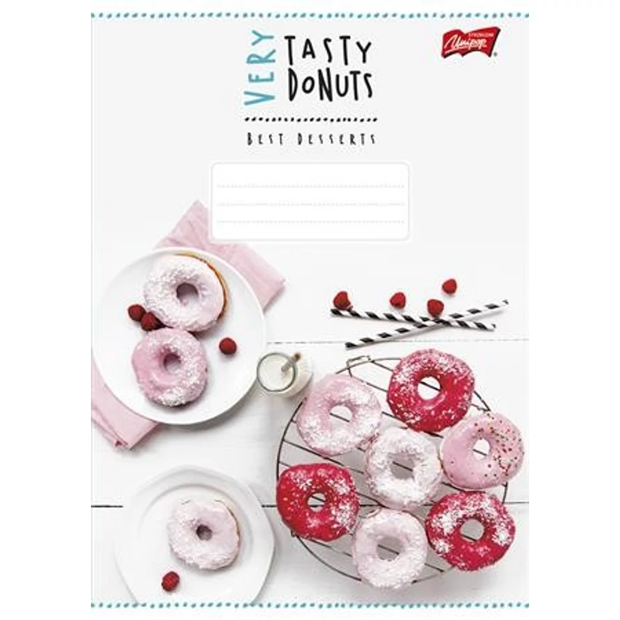 FÜZET A5 UNIPAP kockás 96lap vegyes minta (Very Tasty, UNVT596K)