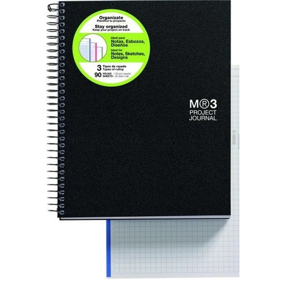 FÜZET spirál A4 MQ Note Book3  3reg. =,#,sima  PP  3*30lap