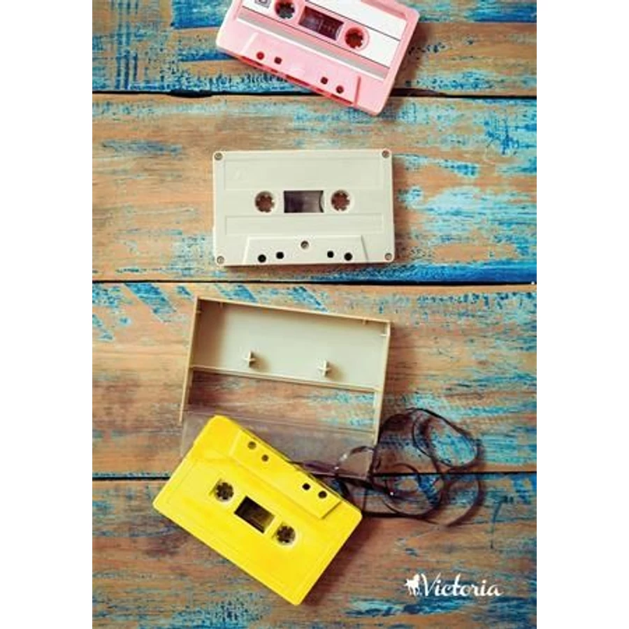 FÜZET spirál A4 VICTORIA mintás 80lap kockás vegyes minta (Music, ISVFPMU480SK)