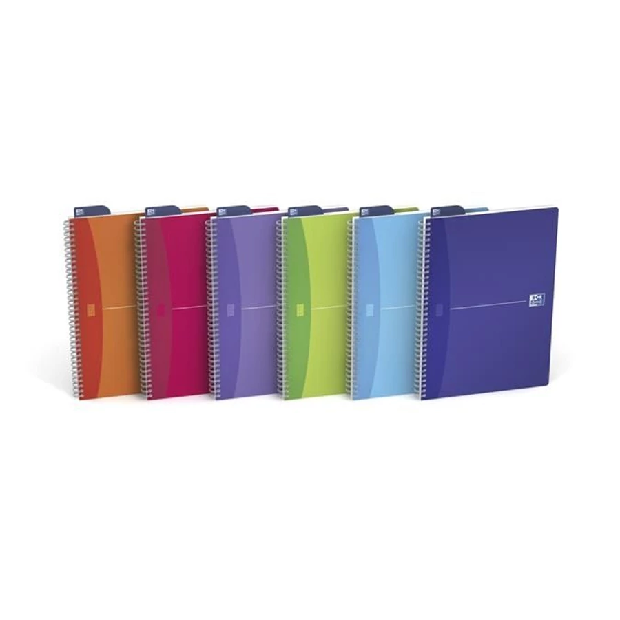 FÜZET spirál A4 kockás/vonalas OXFORD Office My Colours 90l. (vonalas, OX14241)