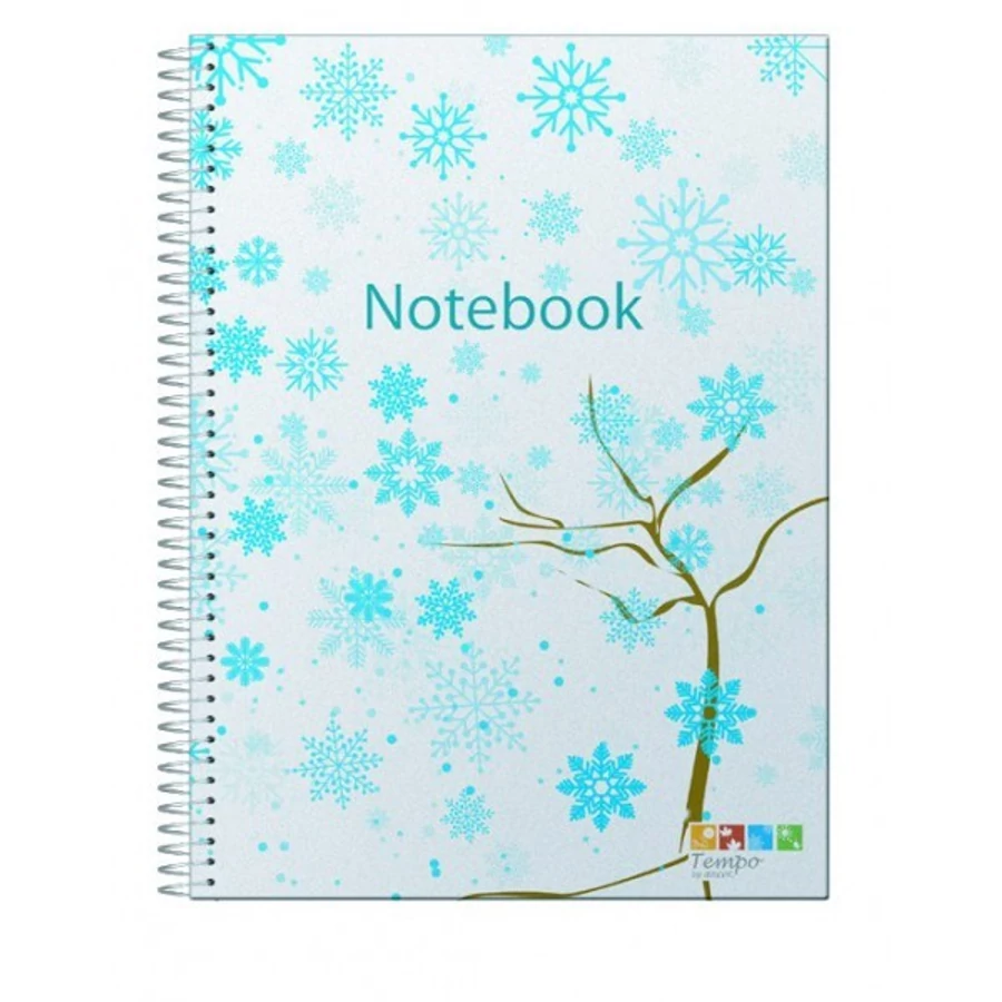 FÜZET spirál A5 ANCOR Notebook kockás PP 120l színregiszteres