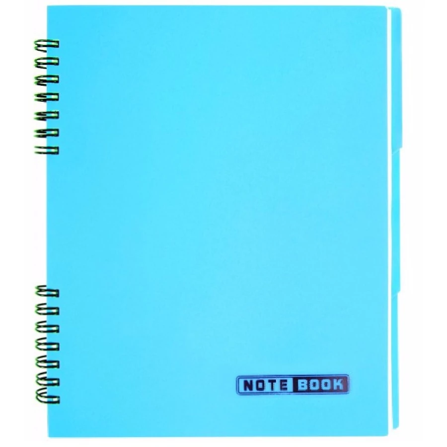 FÜZET spirál B5 Economix 120l kockás Notebook PP színes, regiszteres