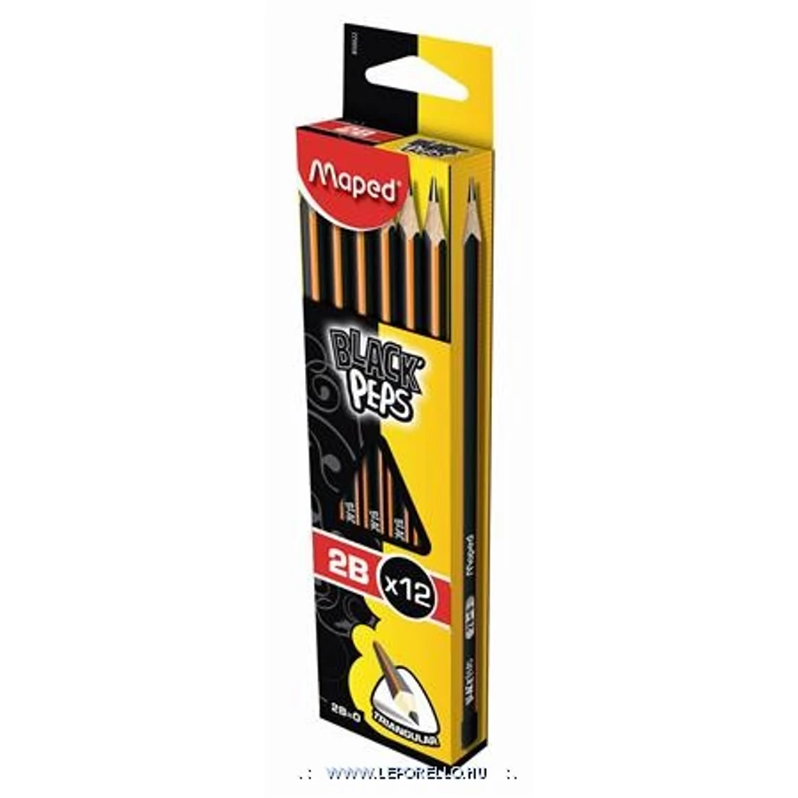 GRAFIT MAPED 2B Black'peps háromszögü