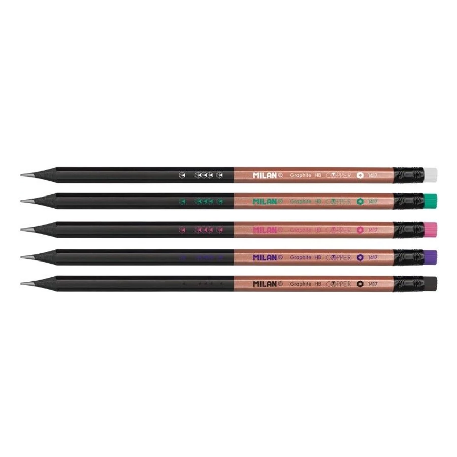 GRAFIT MILÁN  hatszög  HB   Copper  radíros