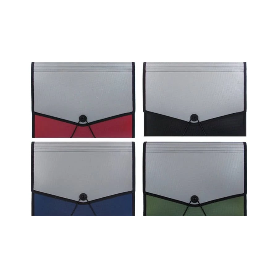 HARMÓNIKA MAPPA A4 13 rekeszes PP gumis színes