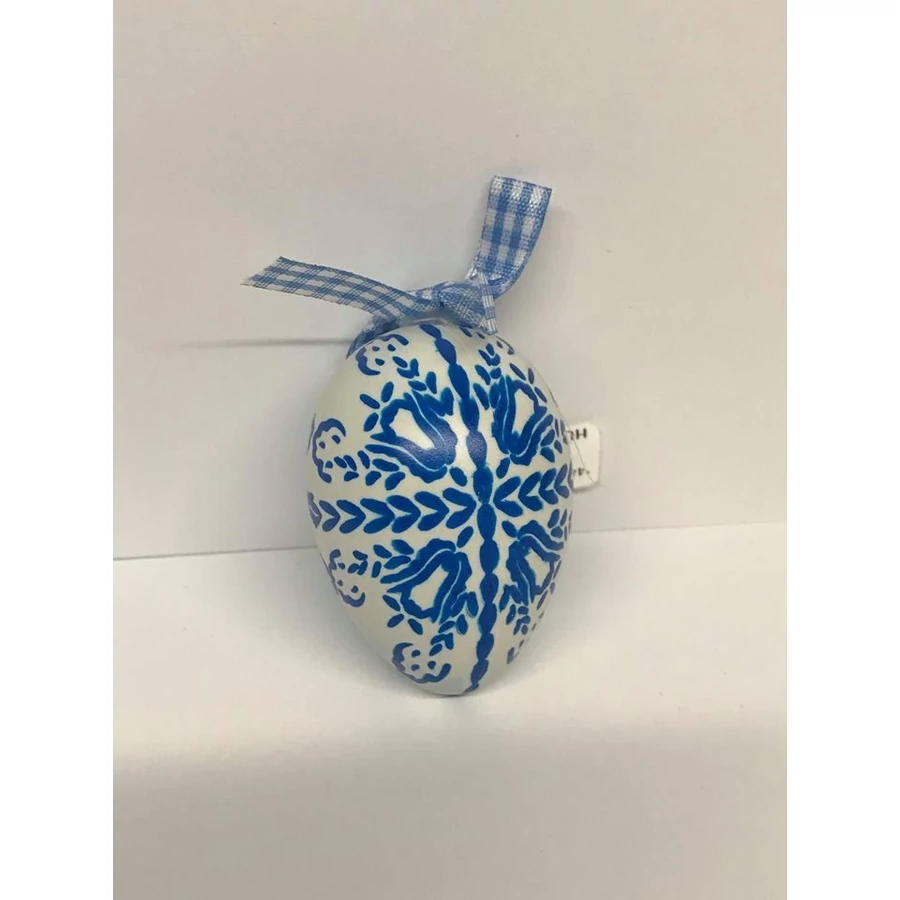 HÚSVÉTI tojás 6cm kék/piros mintás népművész