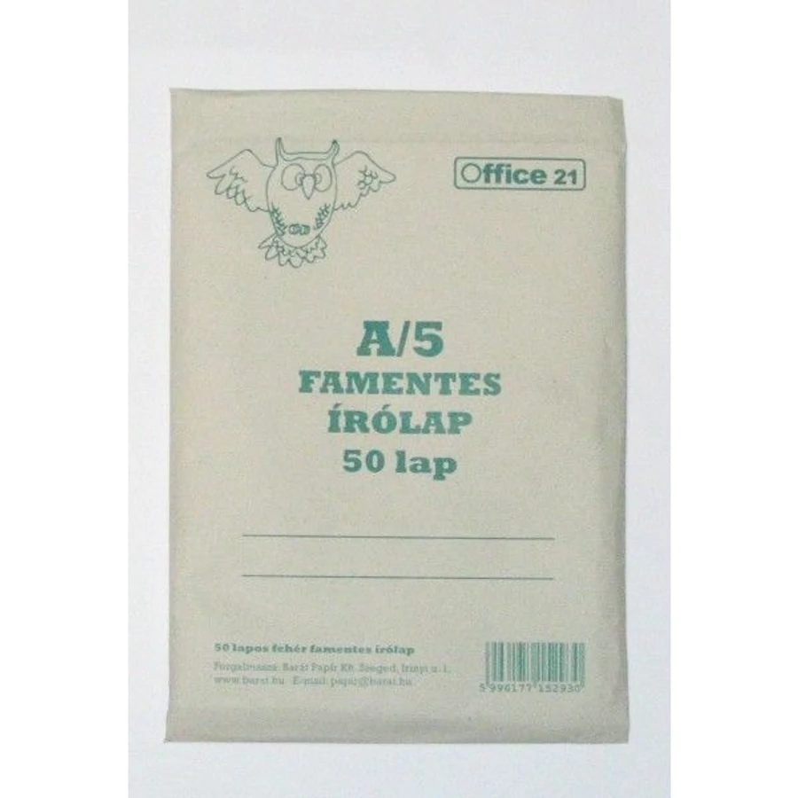 ÍRÓLAP 20-50 famentes, borítékos,