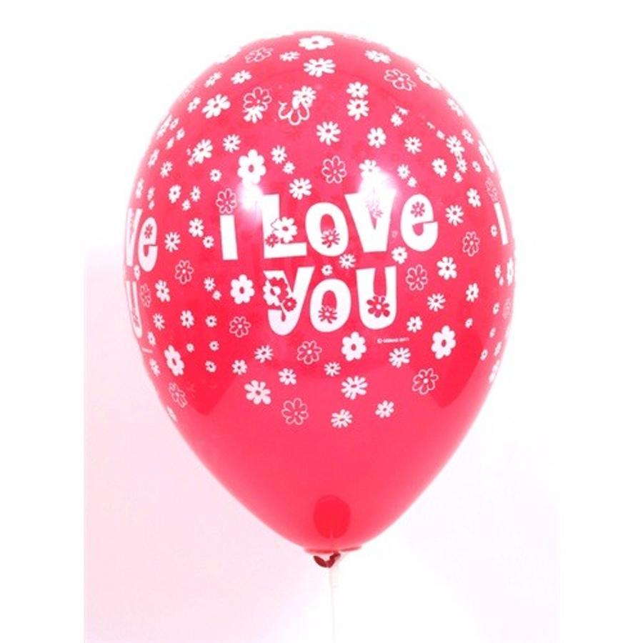 LUFI 30cm kerek piros  "I love you"  10db/cs.