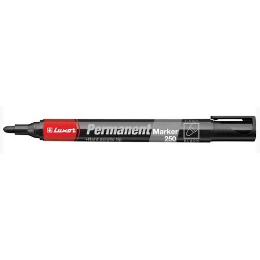MARKER permanent LUXOR 250 B kerek (fekete, KCFX0187)