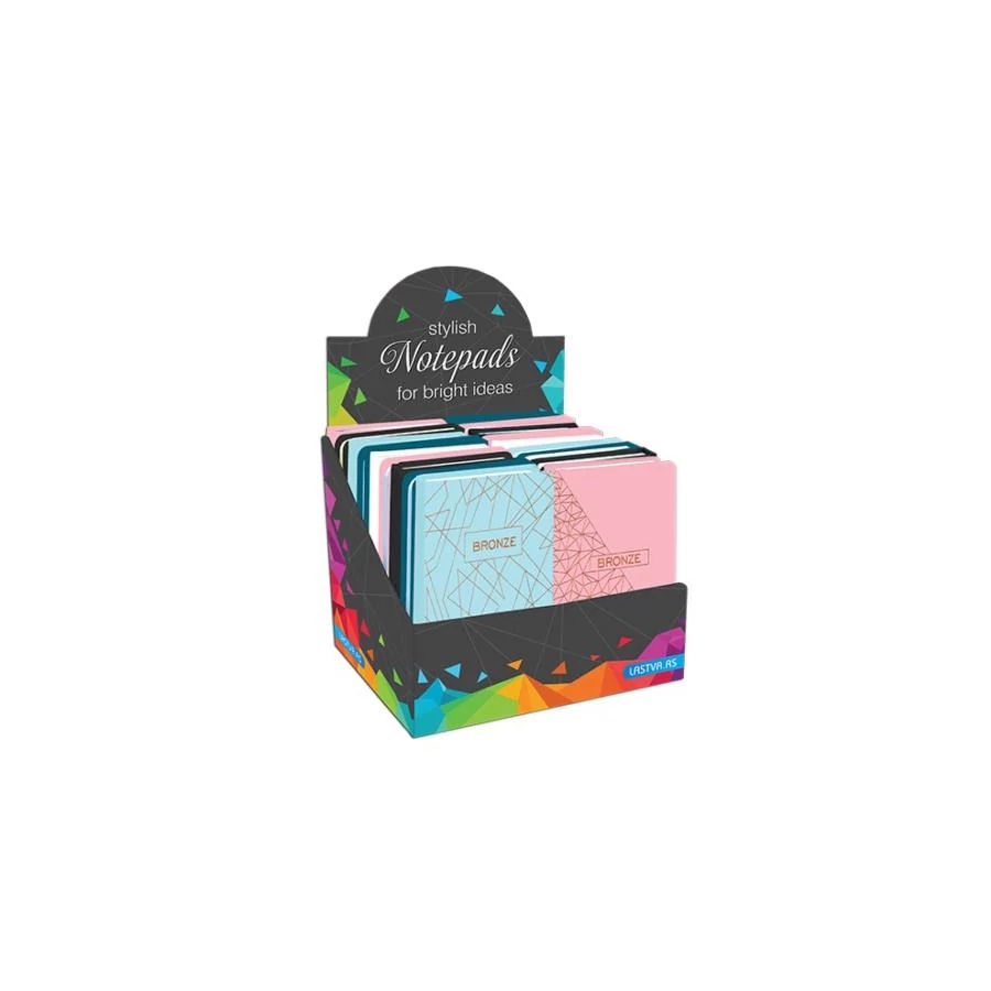 NAPLÓ 9*14cm keményfedeles LASTVA Bronze 3859 96lap =