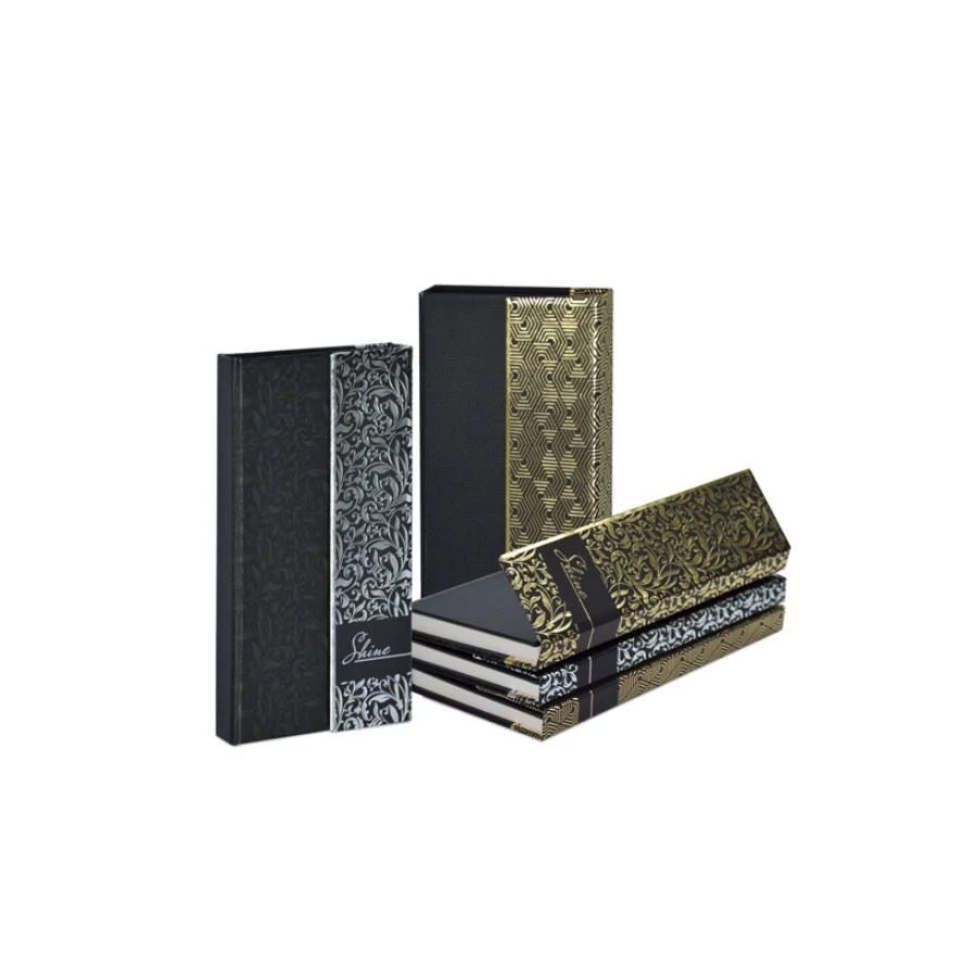 NOTESZ 9*18cm LASTVA Shine  80l keményfedeles, mágnes záras   3630