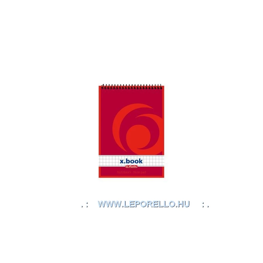NOTESZ spirál A6 HERLITZ 50lap x.book  =,# (kockás, 110635)
