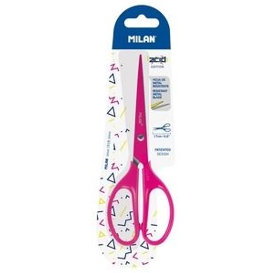 OLLÓ  MILAN iskolai Acid hegyes 17cm rózsa/kék