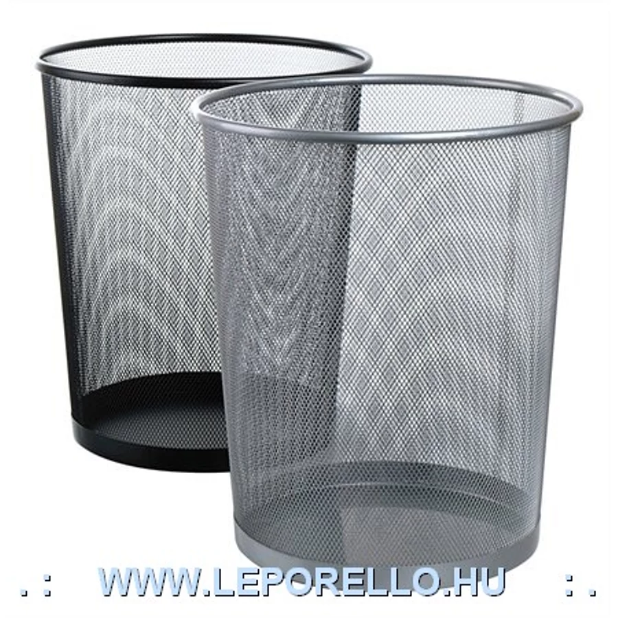 PAPÍRKOSÁR fémhálós VICTORIA  fekete/ezüst
