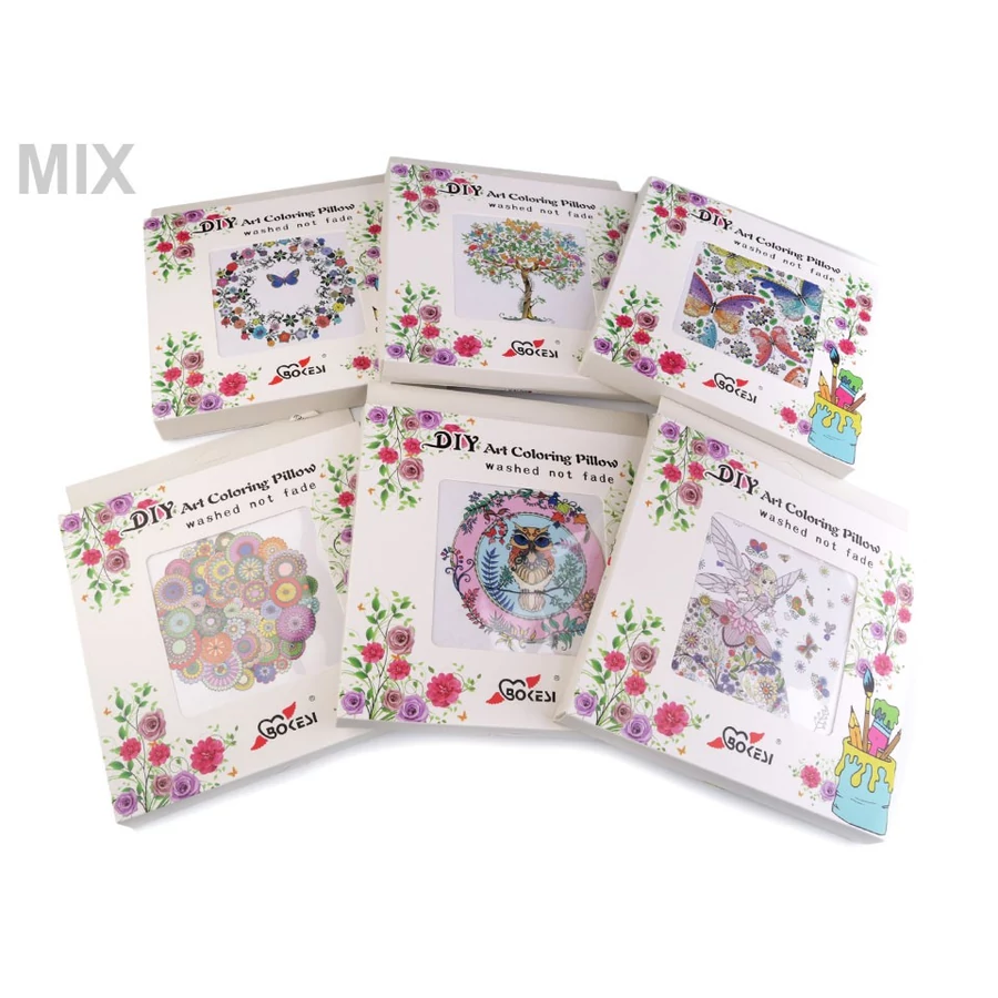 PÁRNAHUZAT45*45cm kifesthető+textilfesték+paletta+ecset