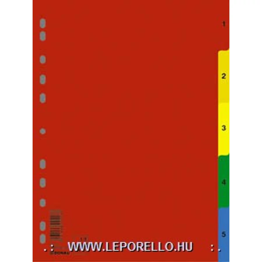REGISZTERES ELV. A4  5 szín műa. Donau DD7708