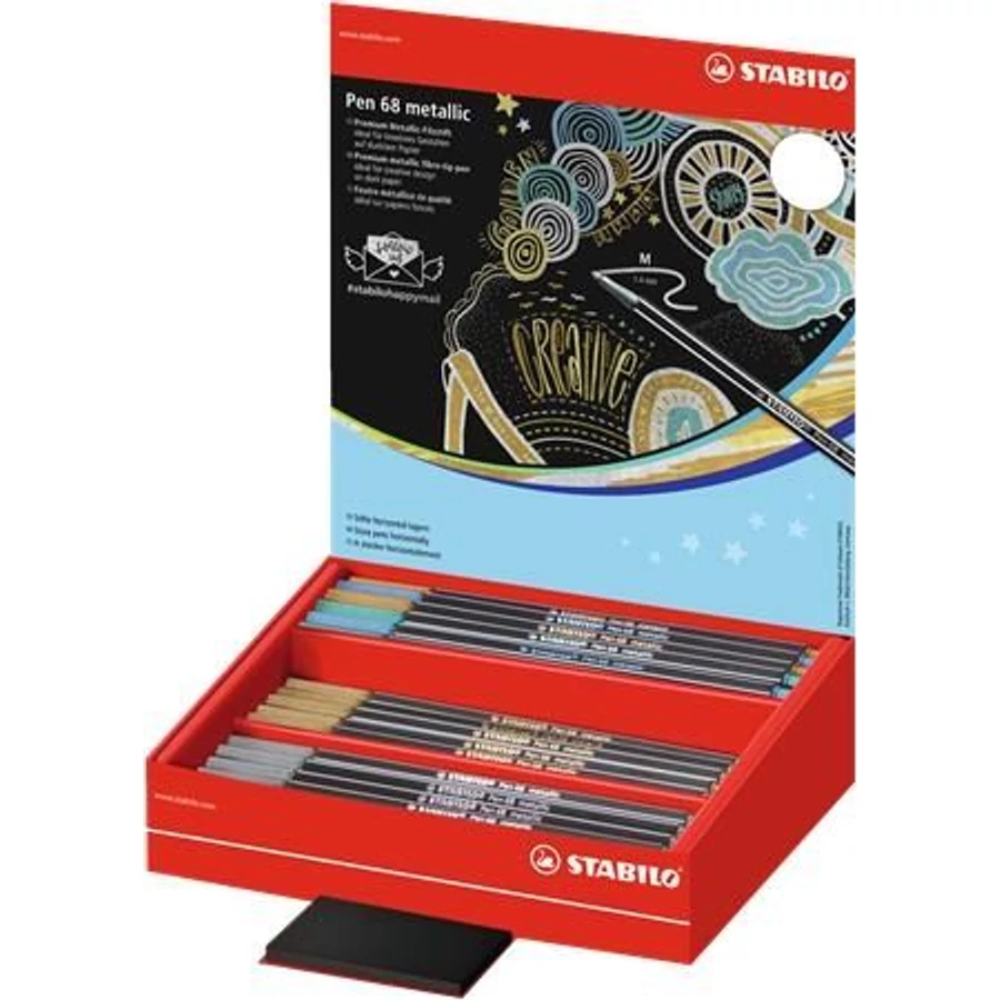 ROSTIRON 1,4mm Stabilo Pen 68 metallic (kék, TST68841)