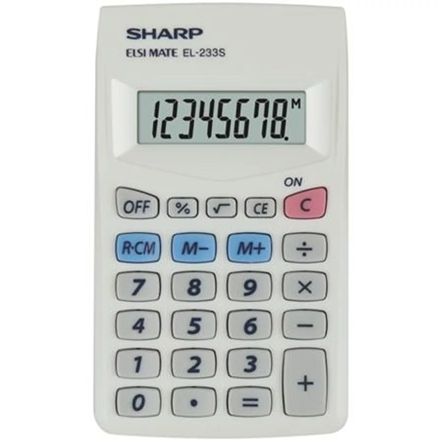 SZÁMOLÓGÉP SHARP zseb "EL-233S"  8 számjegy