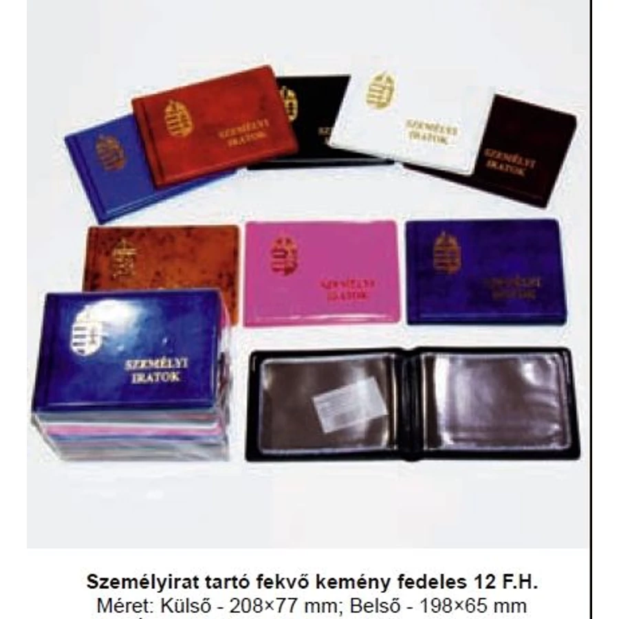 SZEMÉLYIRAT TARTÓ fekvő 12 férőhelyes PVC