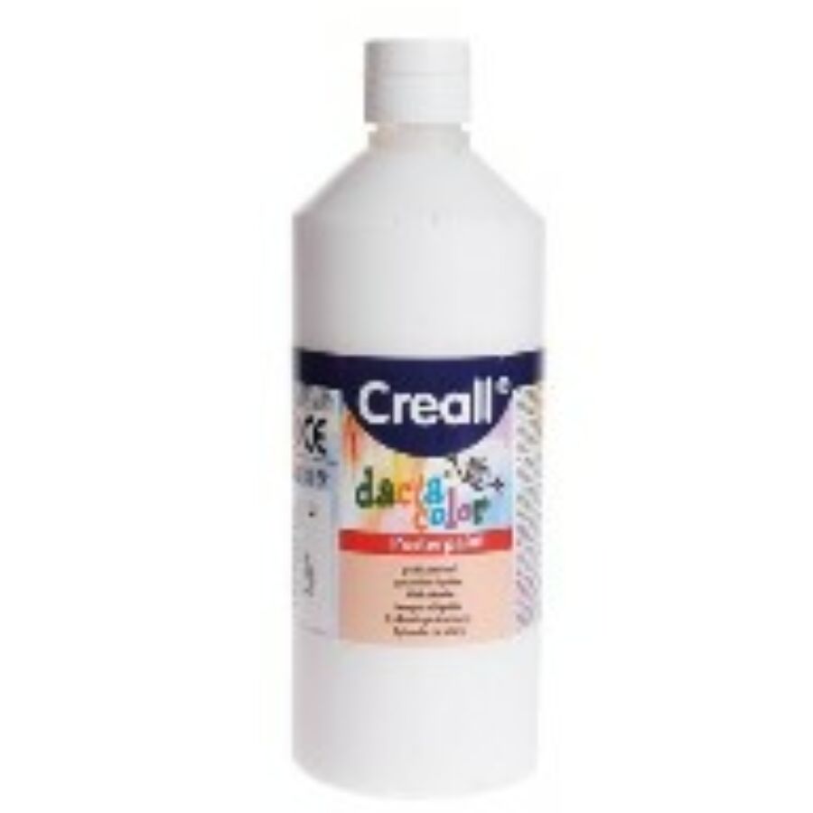 TEMPERA üveges 500ml Creall Basic alap/pasztell színek, -Fehér-CL30081