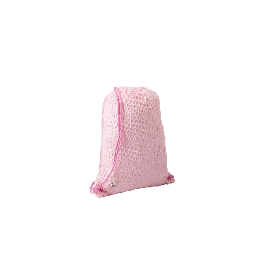 TORNAZSÁK szőrös Sparkle Quattro Colori cipzáras zsebbel, pink