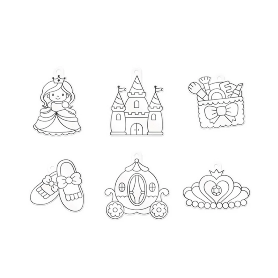 ÜVEGMATRICA festék AMOS 6*10,5ml+6db hercegnős fényv.forma