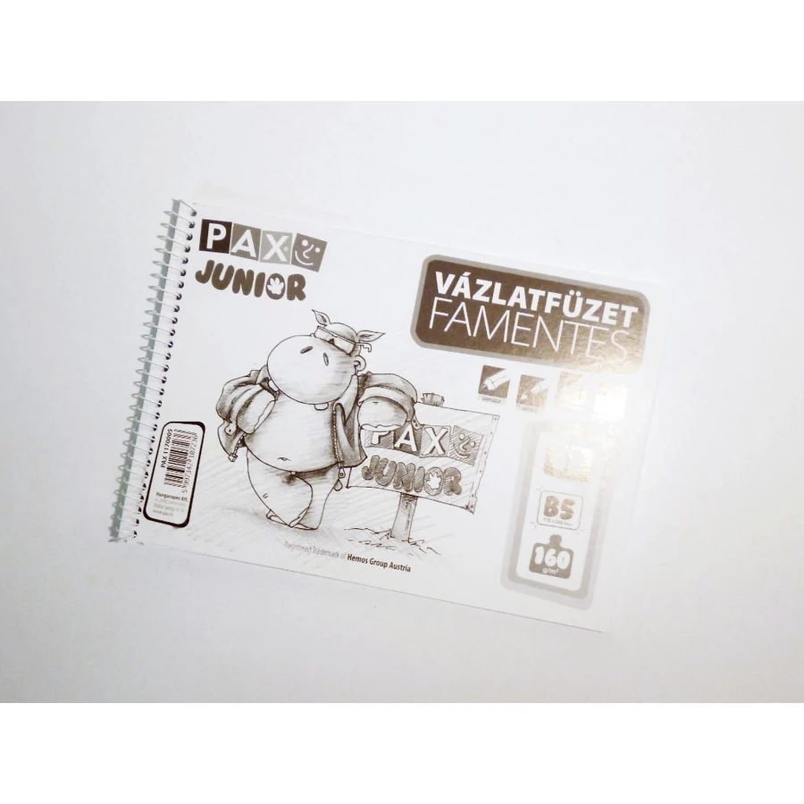 VÁZLATFÜZET B4-32lap famentes PAX Junior  160g