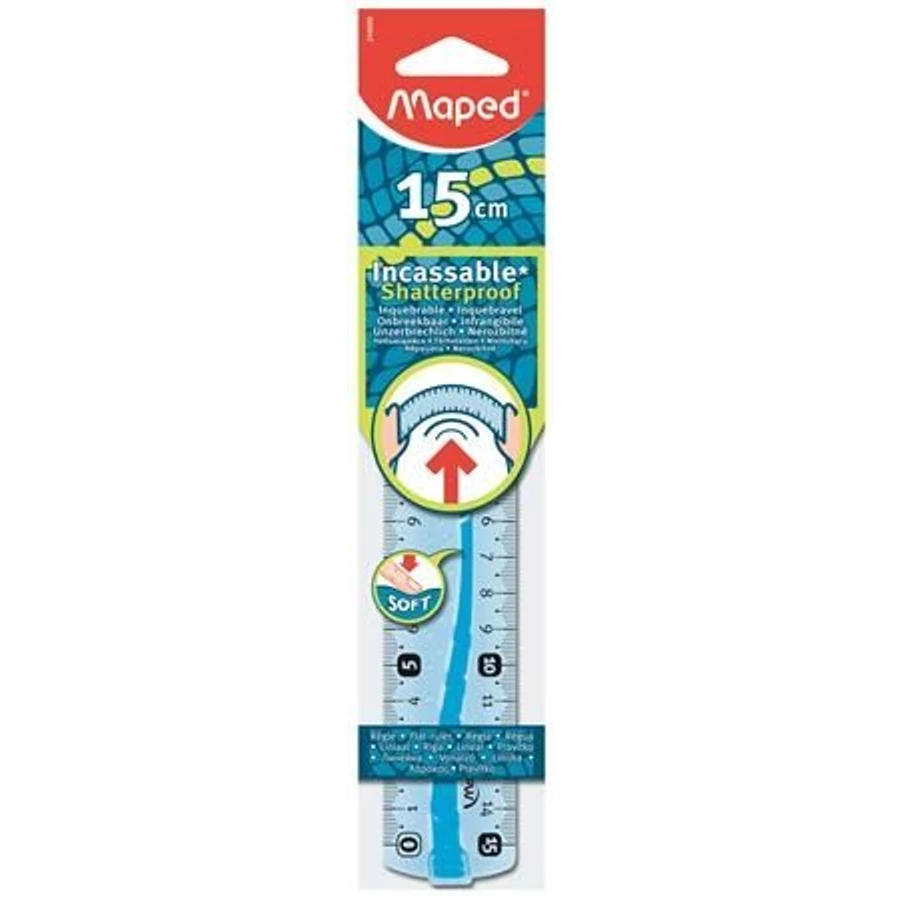 VONALZÓ egyenes 15cm MAPED Flex hajlitható