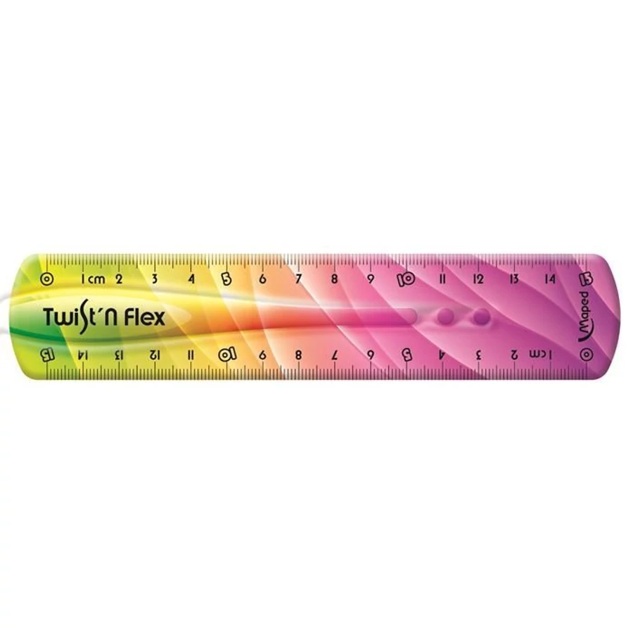 VONALZÓ egyenes 15cm MAPED törhetetlen Twist n Flex Decor , hajlitható