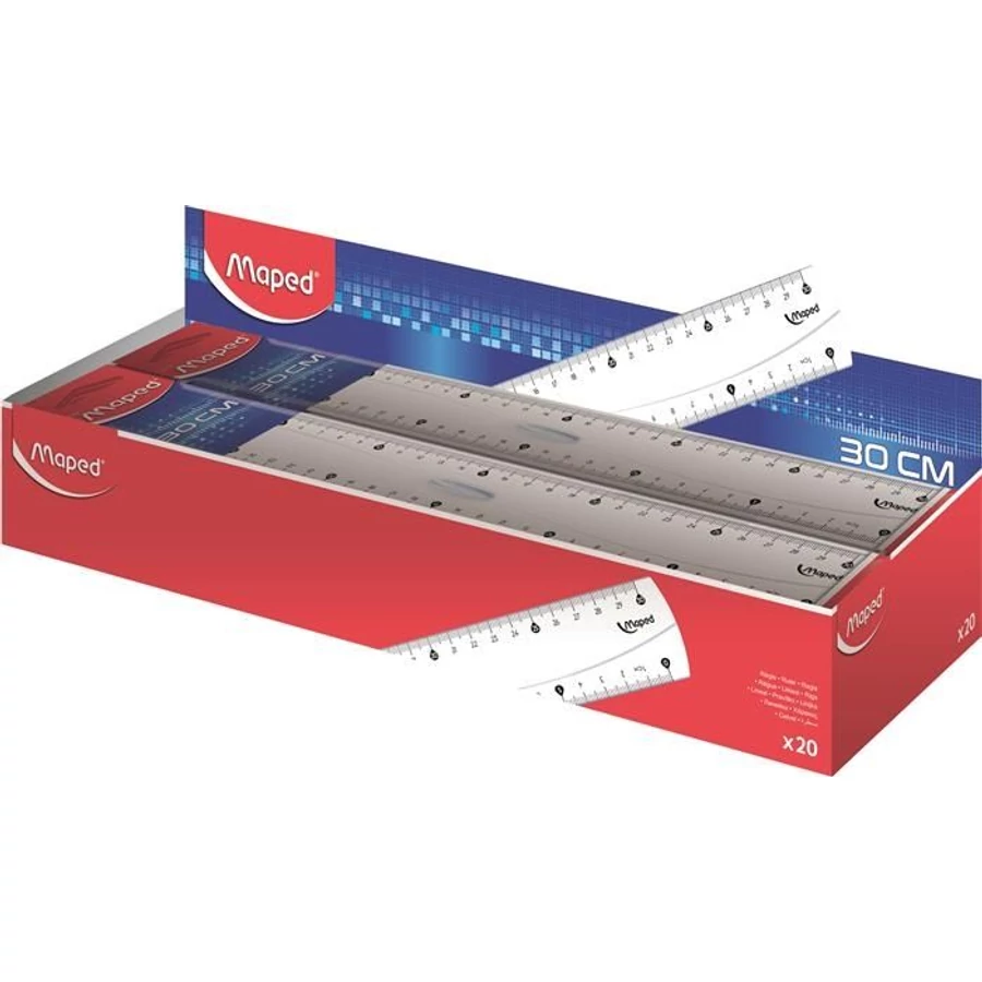 VONALZÓ egyenes 30cm MAPED Essentials fogós műa.