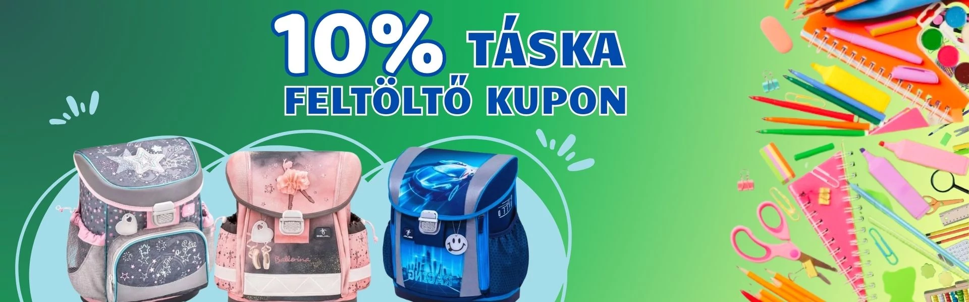 Táska feltöltő kupon